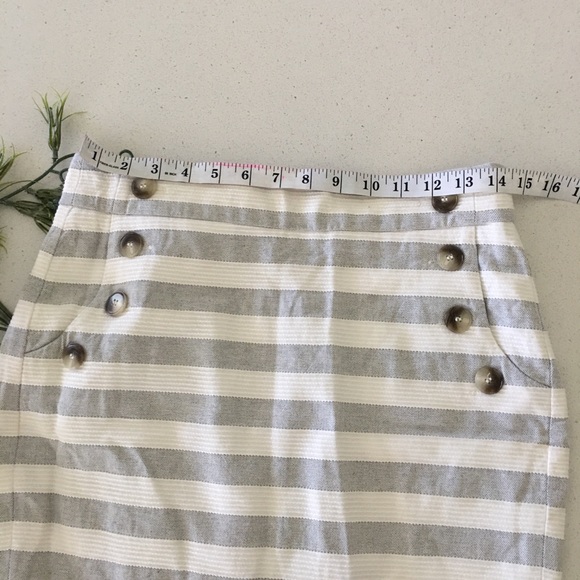 Stripe career captain pocket button suit skirt size 6P - Picture 3 of 5